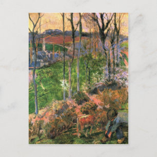 Eugène Henri Paul Gauguin - Small Breton Wooden Sh Postcard