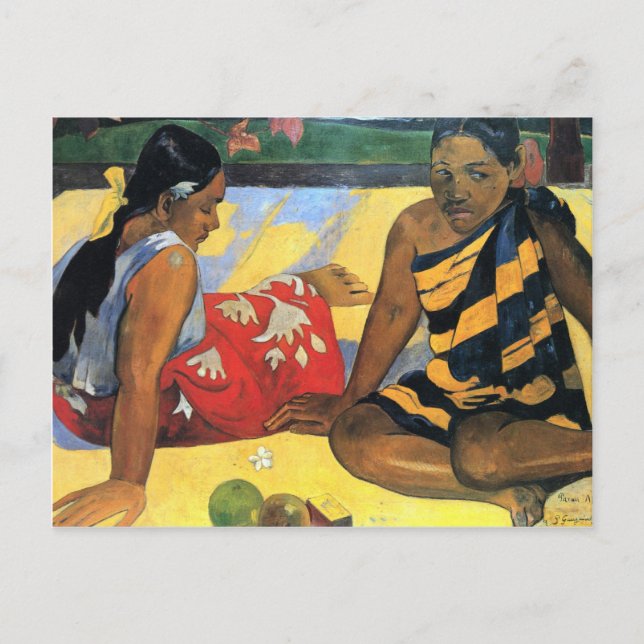 Eugène Henri Paul Gauguin - Two Women From Tahiti Postcard (Front)