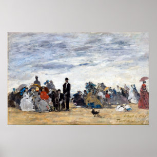 Eugène Louis Boudin Beach at Trouville Poster