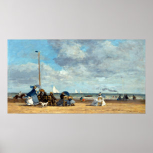 Eugène Louis Boudin Beach at Trouville Poster