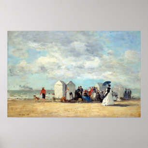 Eugène Louis Boudin Beach Scene Poster