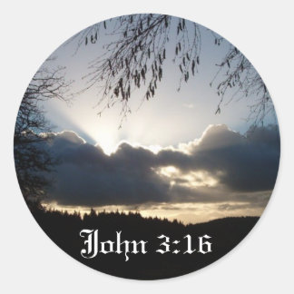Eugene, OR...John 3:16 Classic Round Sticker