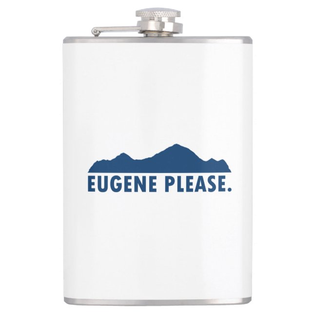 Eugene Oregon Please Hip Flask (Front)