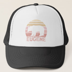 Eugene Oregon Retro Bear Trucker Hat