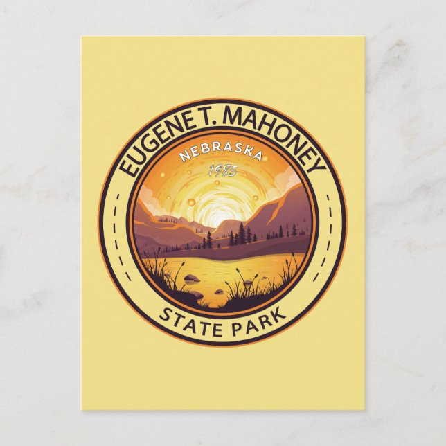 Eugene T. Mahoney State Park Nebraska Badge Postcard (Front)