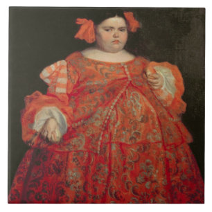 Eugenia Martinez Vallejo, called La Monstrua (oil Tile