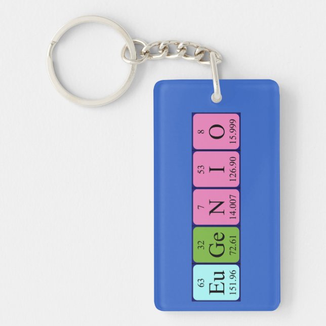 Eugenio periodic table name keyring (Front)