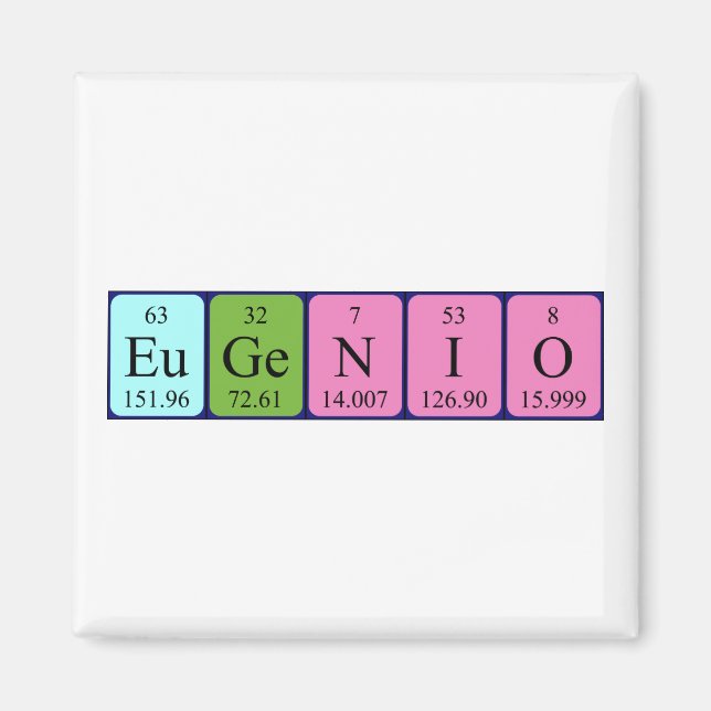 Eugenio periodic table name magnet (Front)