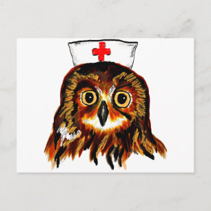 Eule Erste Hilfe Postcard