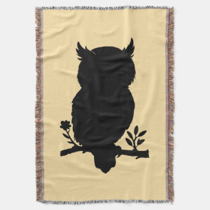 Eule - Scherenschnitt Throw Blanket