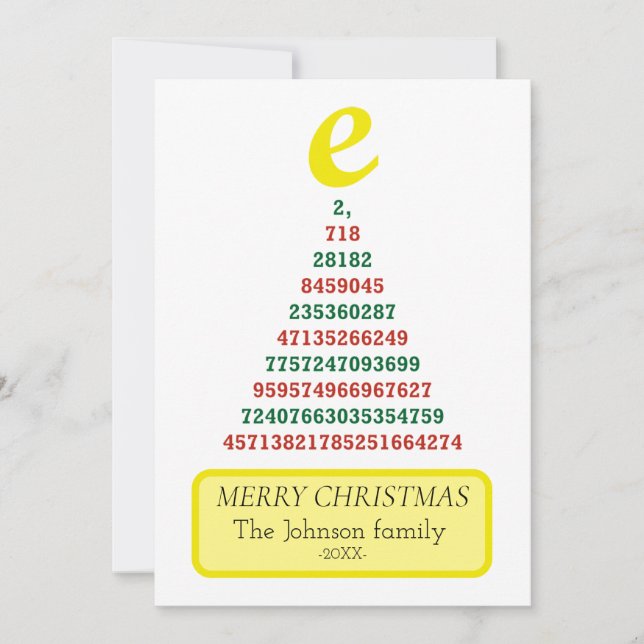 Euler christmas tree holiday card (Front)