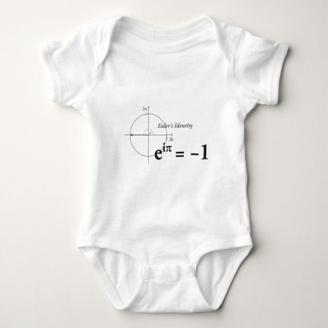 Euler Identity Formula Baby Bodysuit (Front)