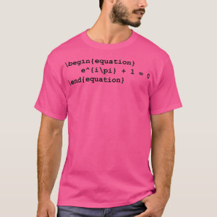 Euler identity  LaTeX code  T-Shirt