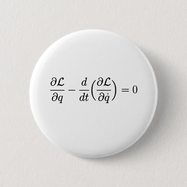 euler lagrange equations 6 cm round badge (Front)
