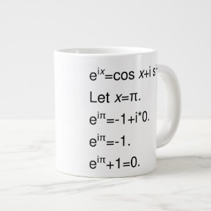 Euler's Formula, Derivation of Identity Large Coffee Mug