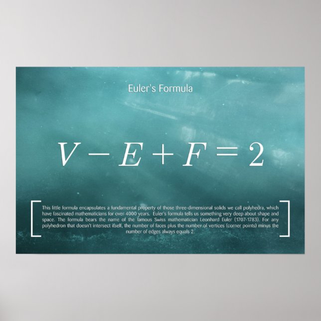Euler's Formula - Math Poster (Front)