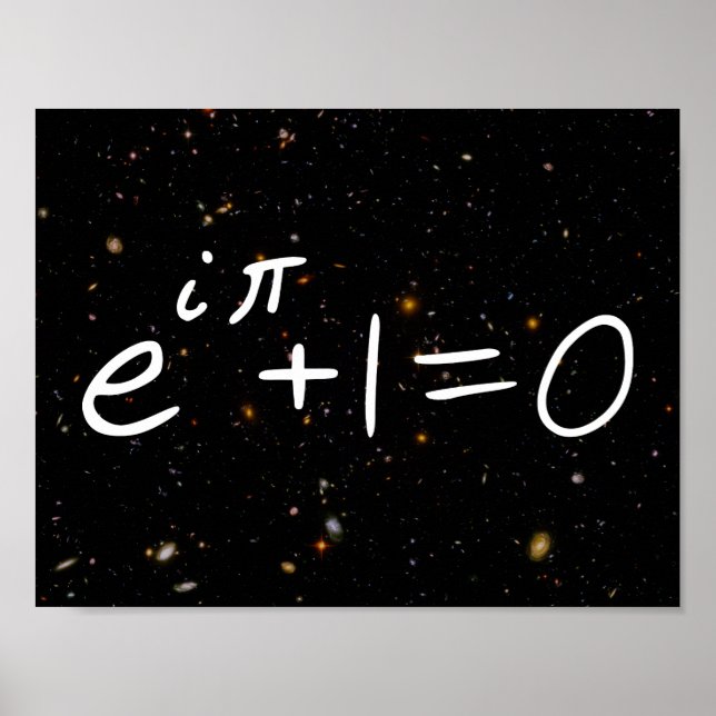 Euler's Identity Deep Field Galaxies Poster (Front)