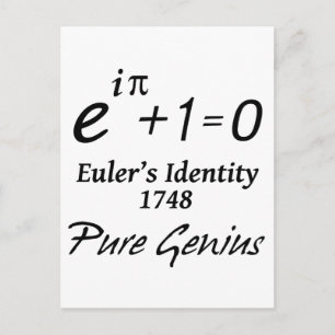 Euler's Identity Postcard