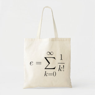 Euler's number series tote bag