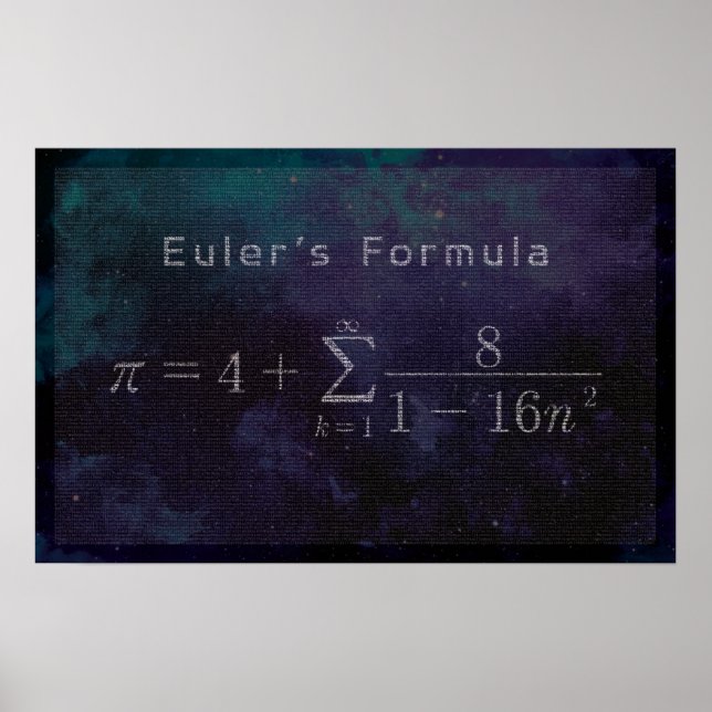 Euler's Pi Formula - Math Poster (Front)