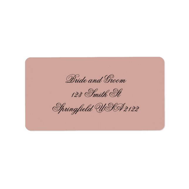 Eunry Minimalist Elegant Wedding Label (Front)