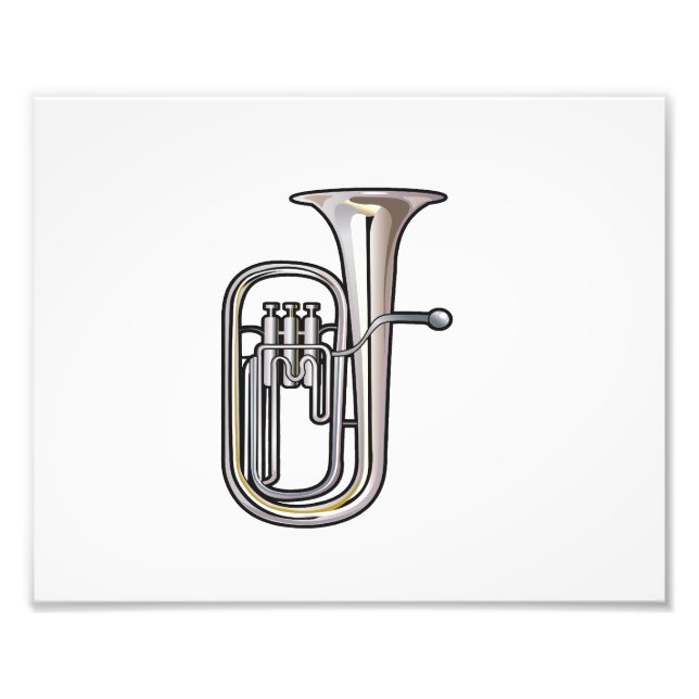 euphonium brass instrument music realistic.png photo print (Front)