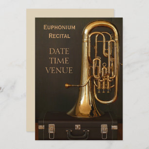 Euphonium brass instrument Recital Invitation
