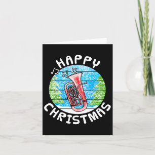 Euphonium Christmas Br Musician Music Teacher Card