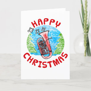 Euphonium Christmas Card Brass Musician