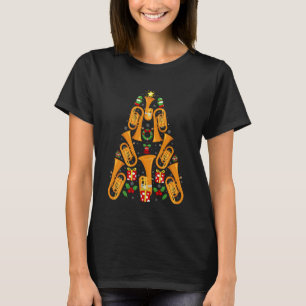Euphonium Christmas Tree Funny Jazz Music Lover Mu T-Shirt