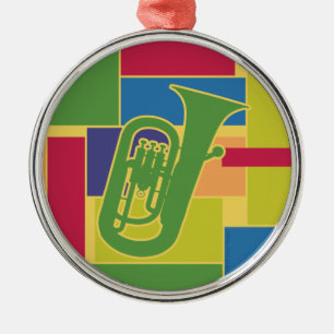 Euphonium Colorblocks Ornament