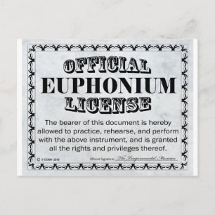 Euphonium License Postcard