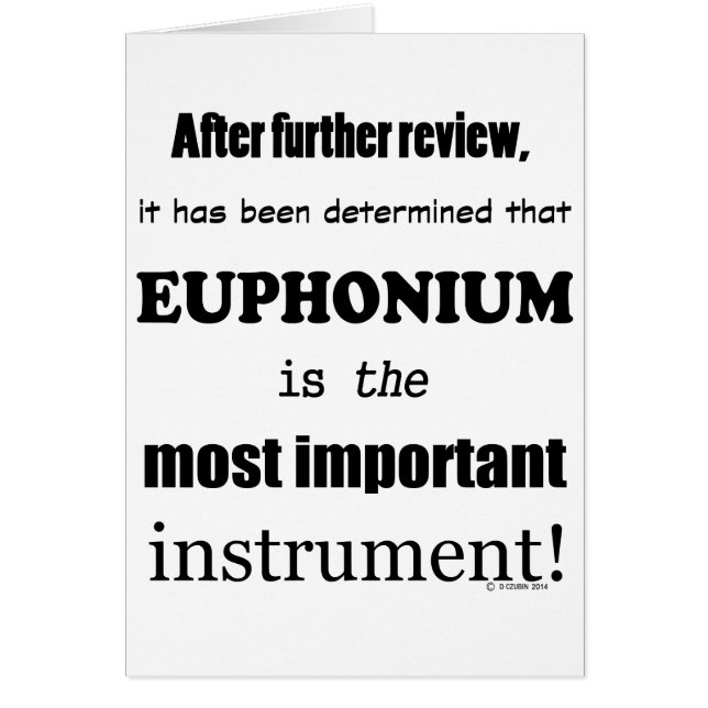Euphonium Most Important Instrument (Front)