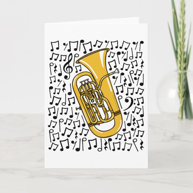 Euphonium Musical Notes Brass Musician (Front)