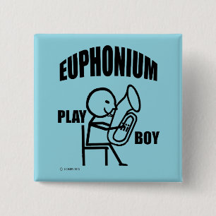 Euphonium Play Boy 15 Cm Square Badge