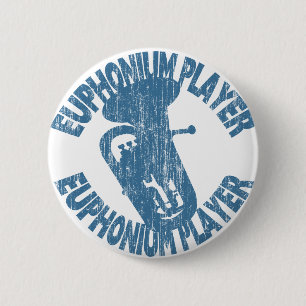 Euphonium Player 6 Cm Round Badge