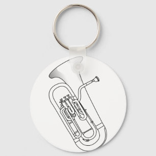 Euphonium Redwork Key Ring
