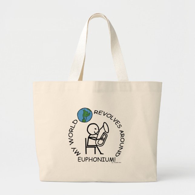Euphonium - World Revolves Around Large Tote Bag (Front)