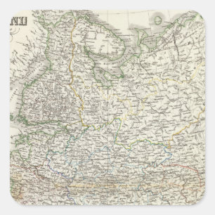 Eur Russland - Europe, Russia Square Sticker