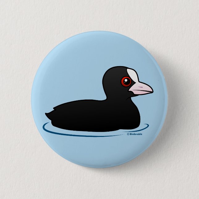 Eurasian Coot 6 Cm Round Badge (Front)