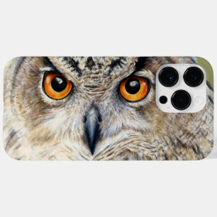 Eurasian Eagle Owl fine art watercolor Case-Mate iPhone 14 Pro Max Case