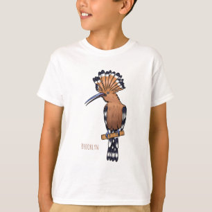 Eurasian hoopoe bird cartoon illustration T-Shirt