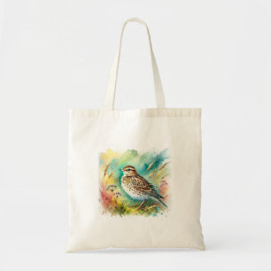 Eurasian Skylark 010924AREF128 - Watercolor Tote Bag