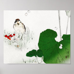 Eurasian Tree Sparrow, Watanabe Seitei Poster