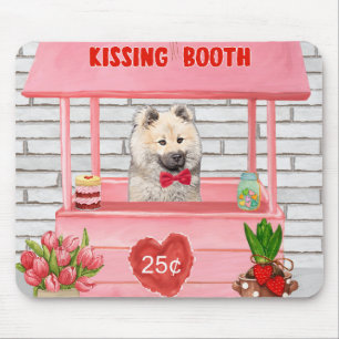 Eurasier Dog Valentine's Day Kissing Booth Mouse Pad