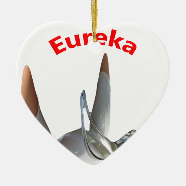 Eureka Ceramic Ornament (Front)
