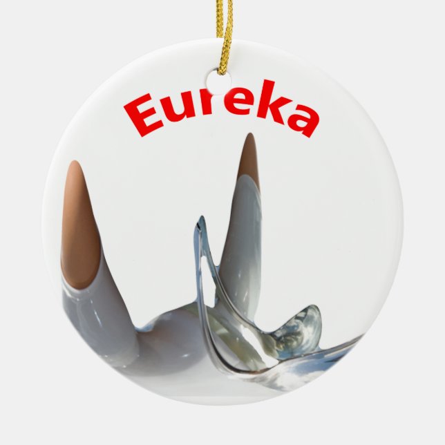 Eureka Ceramic Ornament (Front)