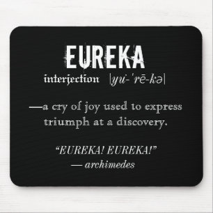 Eureka Definition Archimedes Principle Science Mouse Pad