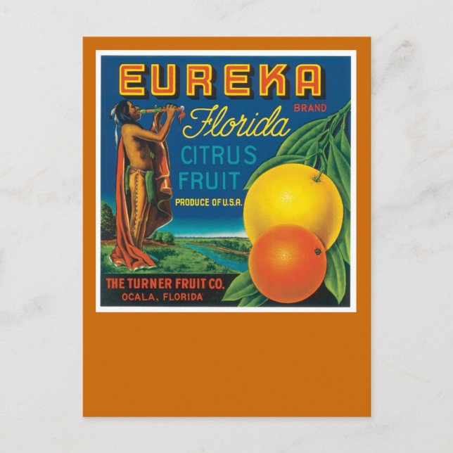 Eureka Florida Citrus Fruit Postcard (Front)