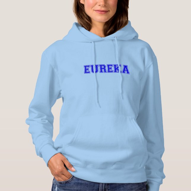 😜💡Eureka-Funny Cool Exclamation Fleece Classic Hoodie (Front)